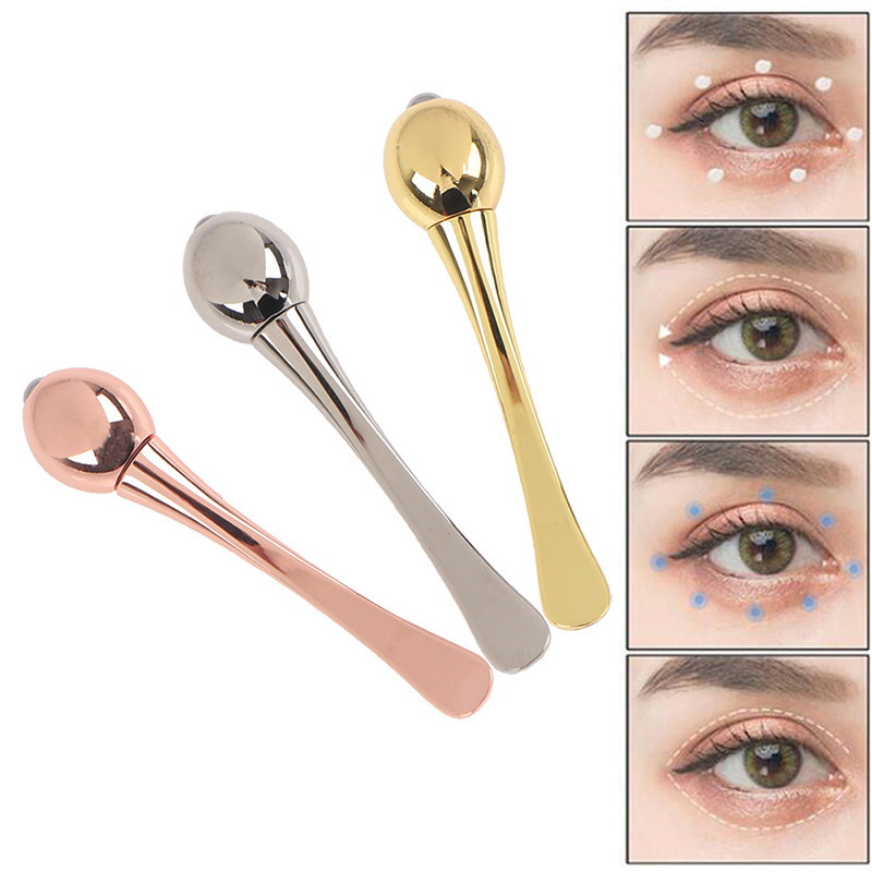 1 kom kozmetičkih masažnih valjaka za oči Štapić za kremu za oči Žlica Aplikator Lopatice Žlica za lice protiv bora Alat za njegu lica od legure