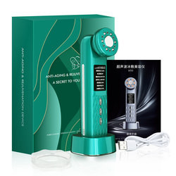 7 az 1-ben otthoni használatra Bőrápoló gép Ránctalanító Ultrahangos Facial Lift Hot Cold Masszázs EMS RF Red Light Face Beauty Device