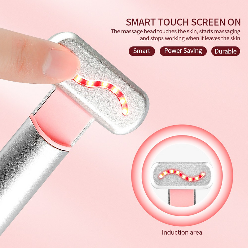 EMS Hot Compress Eye Massager Wand Smart Red LED za pomlađivanje kože oko očiju Zatezanje kože protiv starenja Uklanjanje podočnjaka Beauty Machine