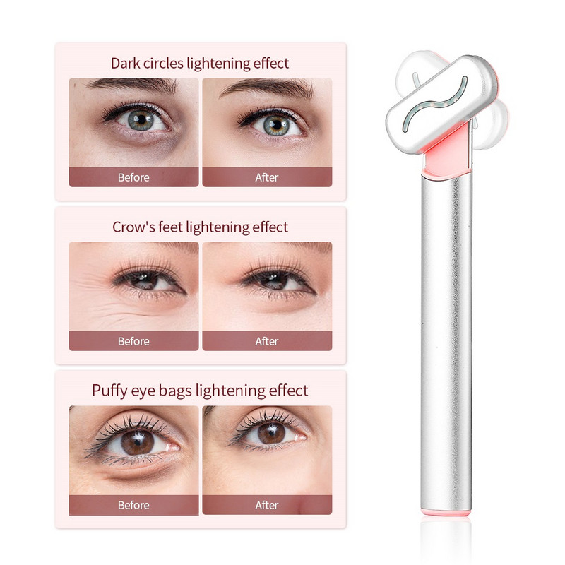 EMS Hot Compress Eye Massager Wand Smart Red LED za pomlađivanje kože oko očiju Zatezanje kože protiv starenja Uklanjanje podočnjaka Beauty Machine