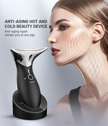 Модерни продукти Красота Лична хигиена Малък електрически ултразвуков инфрачервен вибриращ масажор за лице пръчица за лице
