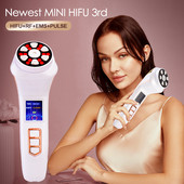 Mini Hifu, 3 generație, radiofrecvență facială, a treia generație, mașină profesională de înfrumusețare pentru ridicarea feței și a corpului de înaltă frecvență