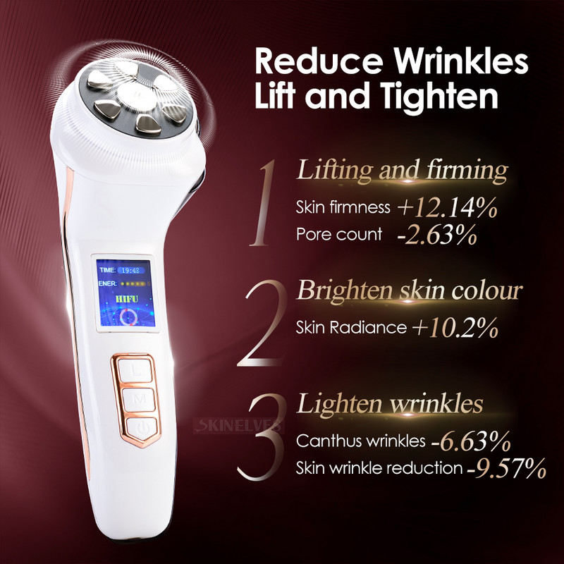 Mini Hifu, 3 generație, radiofrecvență facială, a treia generație, mașină profesională de înfrumusețare pentru ridicarea feței și a corpului de înaltă frecvență