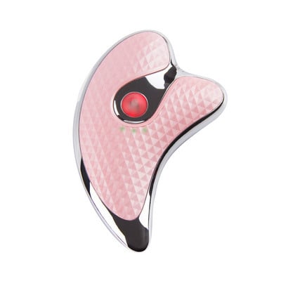 Face Lift Guasha Massager Elektriline Gua Sha Laud Soojendusega Vibreeriv Näomassaaži Masseerija Punane Sinine Teraapia kraapimisplaadi salendav tööriistad