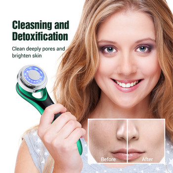 EMS Beauty Device LED Photon Light Therapy Подмладяване на кожата Горещ компрес Вибратор Масажор за лице против бръчки Лифтинг на лицето