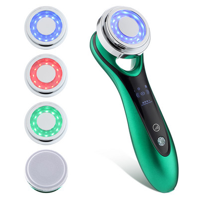 EMS Beauty Device LED foton fényterápia Bőrfiatalítás Hot Compress Vibrátor Arcmasszírozó Ránctalanító Arc lifting