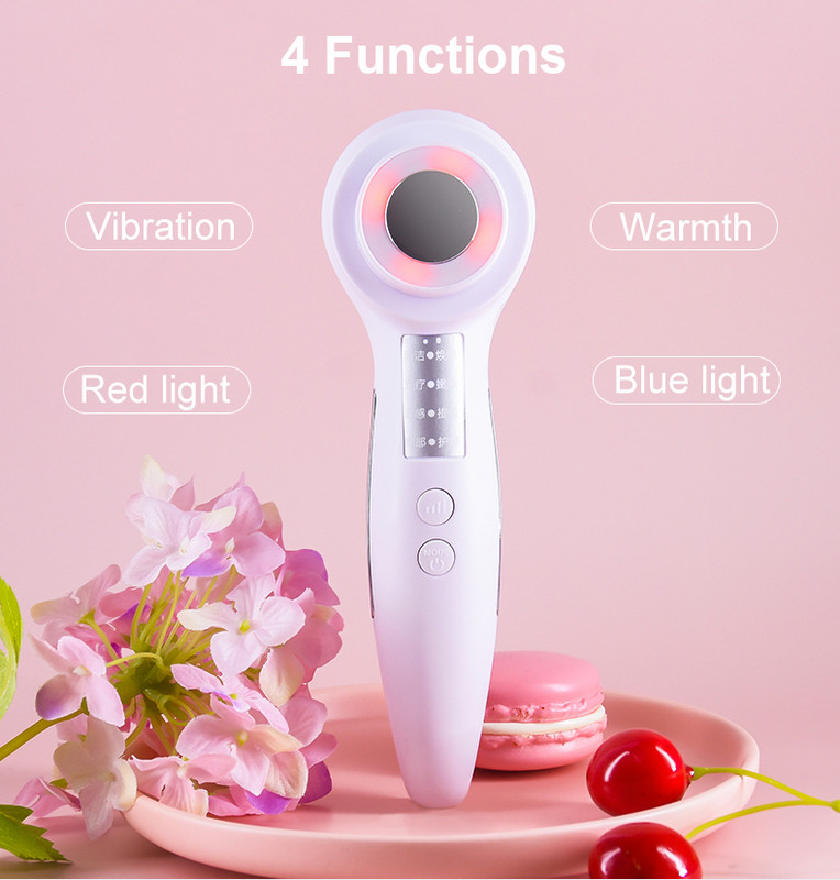 otthoni bőrápolás hideg-meleg masszázs gép arc vibrációs arcmasszírozó