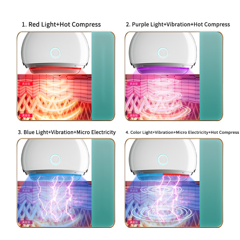 Gua Sha arc elektronika nyak arc szépség készülék RF EMS LED ránctalanító öregedésgátló elektromos mikroáram arcmasszázs lifting