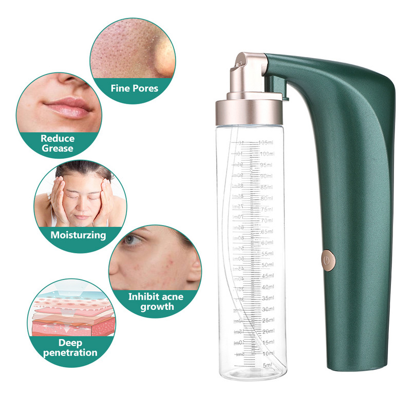 Nano Facial Water Oxigen Injection Instrument Arcgőzölő Porlasztó Arc Hidratáló Párásító Hidratáló Bőrápoló Arc SPA