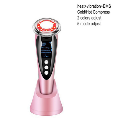 EMS Arcmasszírozó LED fényterápia Sonic Vibrációs ránctalanítás Bőrfeszesítő Hot Cool kezelés Bőrápoló Szépségkészülék