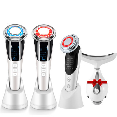 Masaj facial EMS Terapia cu lumină LED Îngrijirea pielii Îndepărtarea ridurilor Strângerea pielii Tratament cald și rece Dispozitiv de înfrumusețare pentru îngrijirea pielii