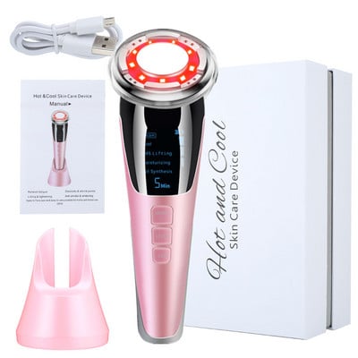 EMS Arcmasszírozó LED Fényterápia Bőrápoló Ránctalanítás Bőrfeszesítő Hot Cool kezelés Bőrápoló Beauty Device