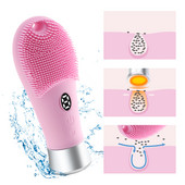 Електрическа четка за почистване на лице Силиконова четка за лице Дълбоко почистване на порите Пилинг на кожата Почистващо средство Ексфолиация Грижа за кожата Звуков масаж