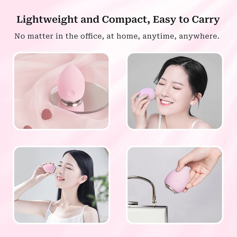 Innovatív Japan Beauty Tool Warm Egg LED bőrápoló elektromos sminklemosó eszköz a felszívódáshoz és az arc mélytisztításához