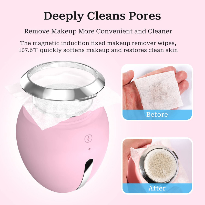Innovatív Japan Beauty Tool Warm Egg LED bőrápoló elektromos sminklemosó eszköz a felszívódáshoz és az arc mélytisztításához