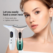 Veido pakėlimo mašina kaklo masažo priemonė Odos priežiūra EMS LED fotonų stangrinamasis atjauninamasis veido masažas nuo raukšlių plono dvigubo smakro