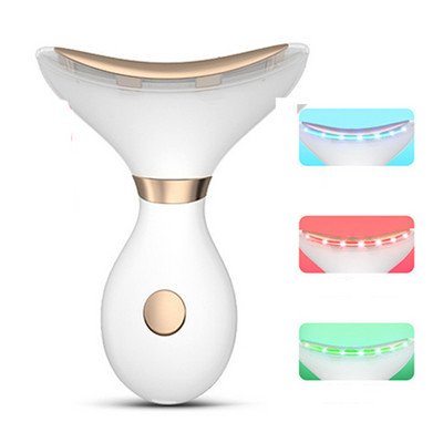 Veido pakėlimo mašina kaklo masažo priemonė Odos priežiūra EMS LED fotonų stangrinamasis atjauninamasis veido masažas nuo raukšlių plono dvigubo smakro