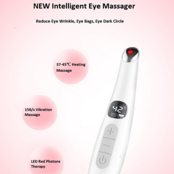 Електрически масажор за очи против бръчки масаж на очите против стареене грижа за очите LED екран горещ масаж USB акумулаторно устройство за масаж