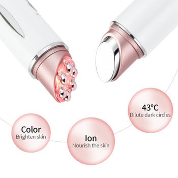 Μίνι EMS Eye Massager ION Heat Eye Facial Lifting Massager Αντιρυτιδικό LED Light Θεραπεία φωτονίων Skin Rejuvenation Συσκευή ομορφιάς