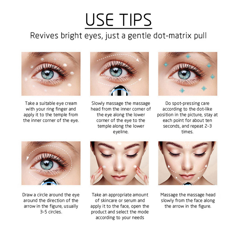 Mini električni vibracijski prijenosni masažer za oči protiv starenja, olovka za uklanjanje bora, pomlađivanje, njegu ljepote, šminka
