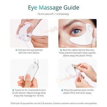 EMS Eye Massager Electric RF Eye Heating Pads Αφαίρεση τσάντας μαύρων κύκλων κατά των ρυτίδων Εργαλεία χαλάρωσης προσώπου για την ανακούφιση των ματιών