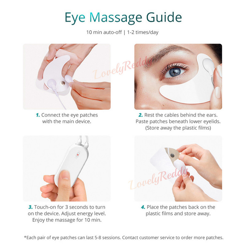 EMS Eye Massager Električni RF Jastučići za grijanje očiju Podočnjaci Uklanjanje vrećica Protiv bora Olakšavanje natečenosti Oči Alati za opuštanje lica