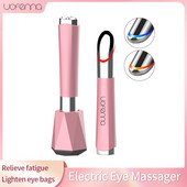 Električni masažer za oči Vibracija Grijani uređaji za uljepšavanje očiju Olovka za njegu očiju Plavo Crveno svjetlo Podočnjaci Uklanjanje natečenosti Bore
