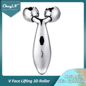 CkeyiN 3D Face Roller mikroáramú arcmasszírozó V Face Lift Beauty Roller vibrációs testmasszázs öregedésgátló ráncok csökkentése