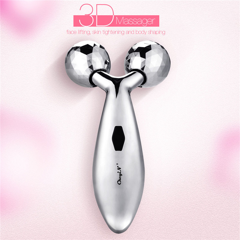 CkeyiN 3D Face Roller mikroáramú arcmasszírozó V Face Lift Beauty Roller vibrációs testmasszázs öregedésgátló ráncok csökkentése