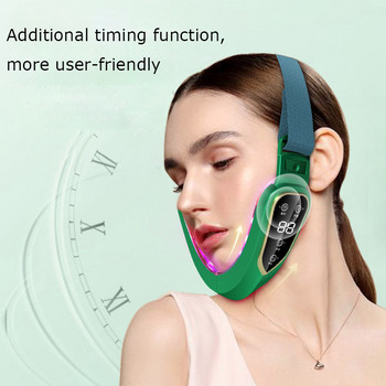 Електрическо устройство за повдигане на лице LED фотонна терапия Вибрационен масажор за отслабване на лицето Двойна брадичка Машина за повдигане на бузите с V-образна форма на лице