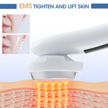 Συσκευή ανύψωσης προσώπου 5 σε 1 RF EMS Microcurrent Face Lifting Photo Therapy Δόνηση LED Αναζωογόνηση δέρματος Μασάζ προσώπου για αφαίρεση ρυτίδων