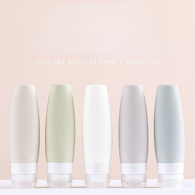 Japāņu stila konusveida silikona iepildīšanas komplekts pudele Pārnēsājama uzglabāšanas apakšpudelēšana ceļojumu pudele maza pudele