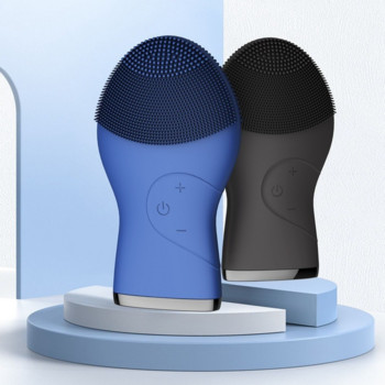Електронна силиконова водоустойчива звукова почистваща четка за лице USB електрическа почистваща четка за лице за мъже