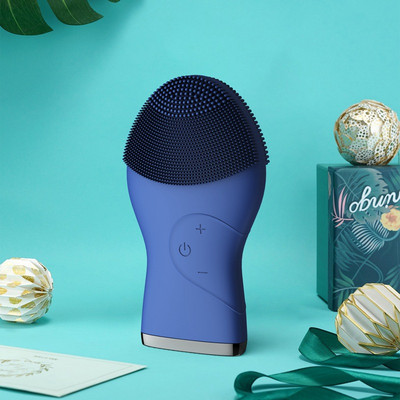 Perie electronică de curățare a feței, impermeabilă, siliconică, perie sonică de curățare a feței USB, perie electrică de curățare a feței pentru bărbat