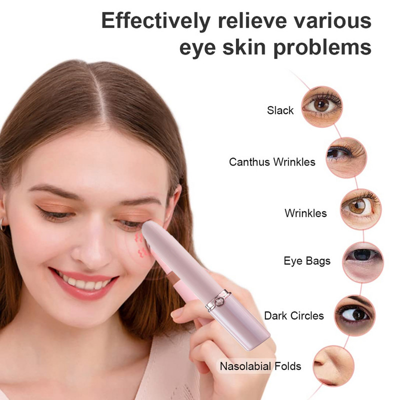 Eye Massager arcmasszírozó eszköz 10 rezgésfrekvenciával a sötét karikákhoz Szemduzzanat Eye Massager Masszázsruda nőknek