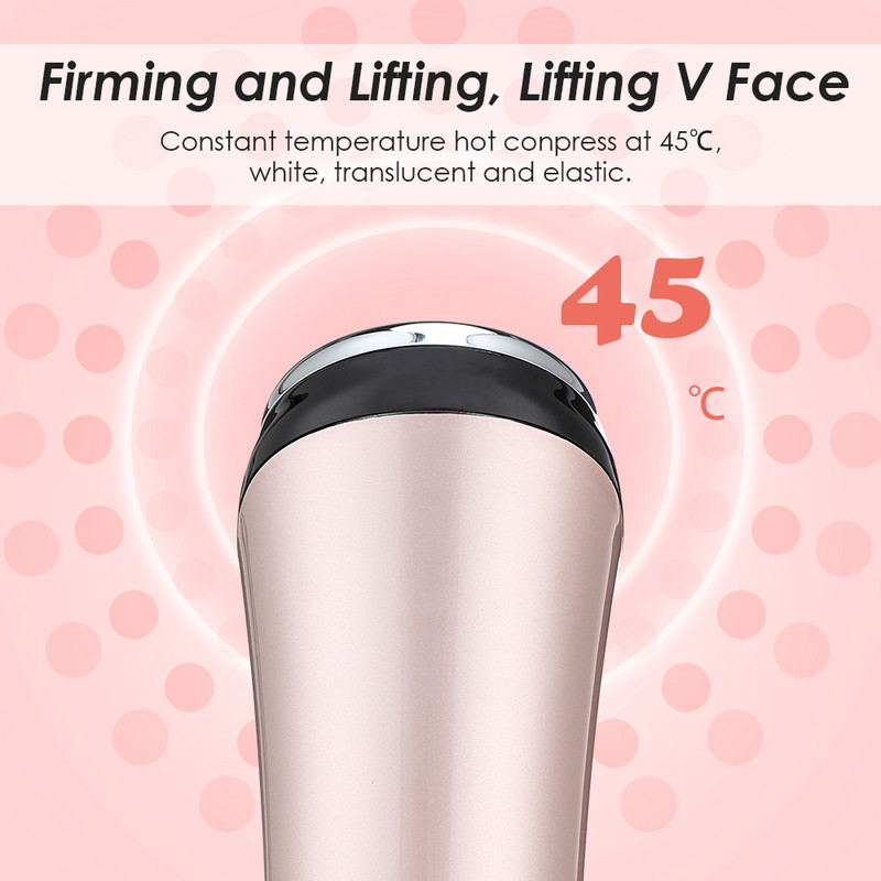 EMS Arcmasszírozó Vibrációs Forró tömörítés Ránctalanítás Skin Frim Tightening Lifting kezelés Bőrápoló Beauty Device