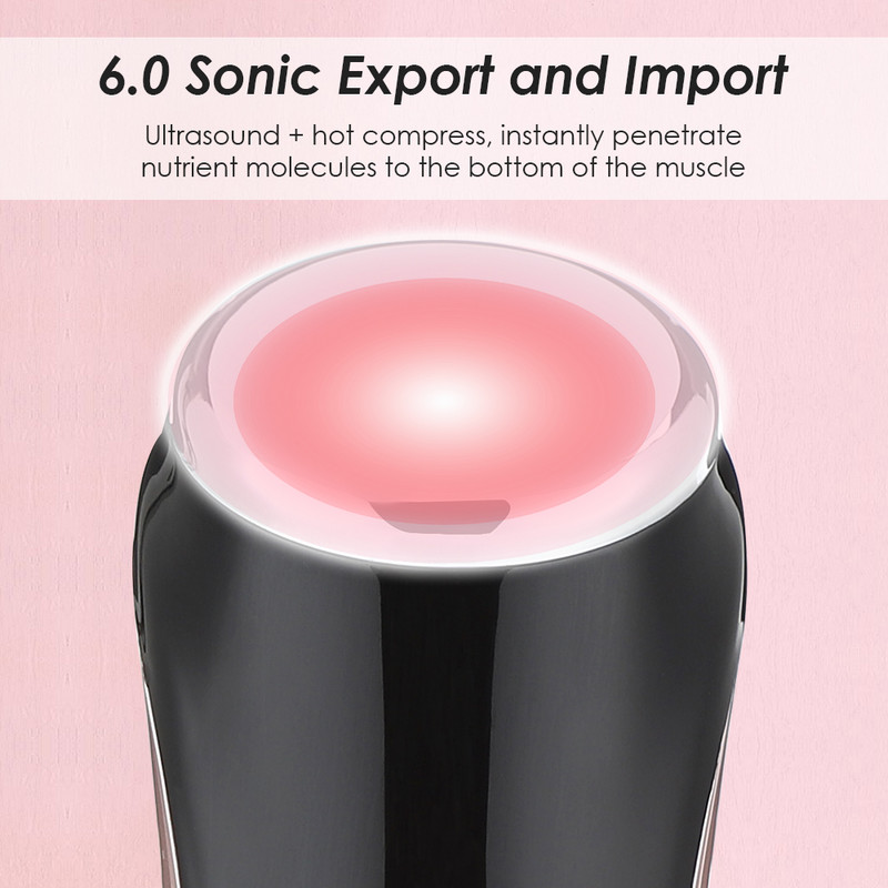 EMS Arcmasszírozó Vibrációs Forró tömörítés Ránctalanítás Skin Frim Tightening Lifting kezelés Bőrápoló Beauty Device