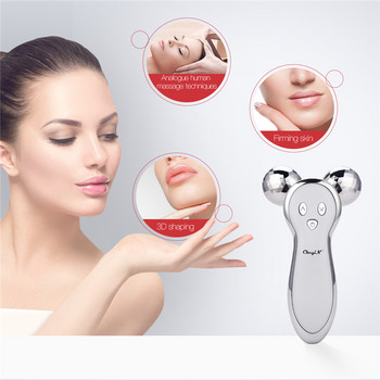 CkeyiN 3D V Face Roller Ball Vibration Facial Lifting Стягащо тяло Отслабване Премахване на бръчки Pulse Massage Skin Beauty Device 48