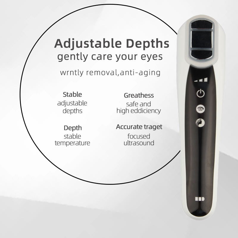 Mini HIFU gép bemelegített Protable Women Face lifting ránctalanító RF EMS Beauty Device Arcgép Nyak Áll Szemápolás