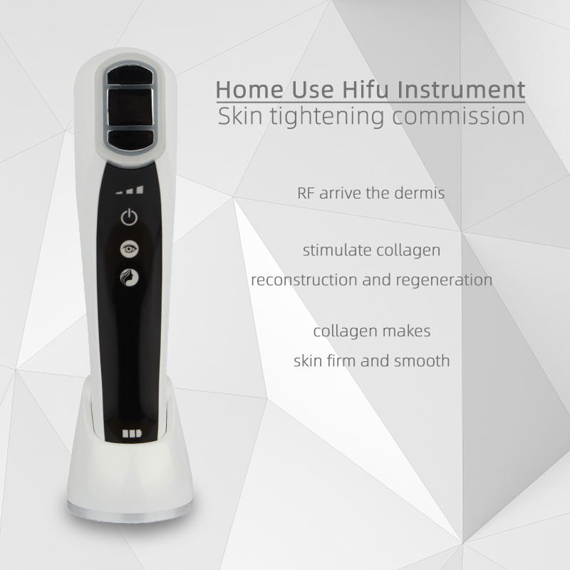 Mini HIFU gép bemelegített Protable Women Face lifting ránctalanító RF EMS Beauty Device Arcgép Nyak Áll Szemápolás