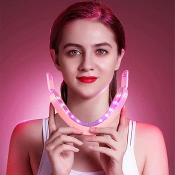 Συσκευή ανύψωσης προσώπου LED Photon Therapy Facial Slimming Vibration Massager Double Chin σε σχήμα V Cheek Lift Face