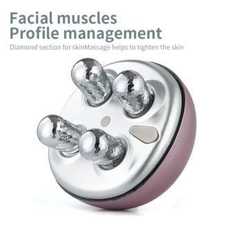 EMS Microcurrent Facial Lifting Device Face Roller Акумулаторен Skin Massager Beauty Device Skin Tighten Face Slimming Machine