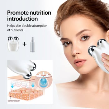 EMS Micro-current Face Lifting Machine 3D Roller Facial Massager Αντιρυτιδικό Tighten Skin Rejuvenation Όργανο μασάζ ματιών