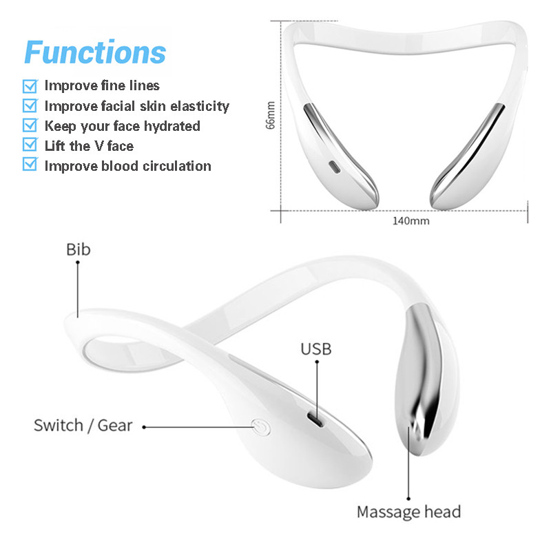 EMS Microcurrent Face Slimming Skincare Machine V-Face Lift Device V-Line Facial Lifting Wibratory Masszírozó Dupla áll eltávolító