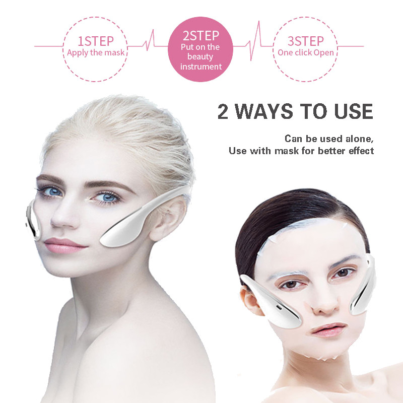 EMS Microcurrent Face Slimming Skincare Machine V-Face Lift Device V-Line Facial Lifting Wibratory Masszírozó Dupla áll eltávolító
