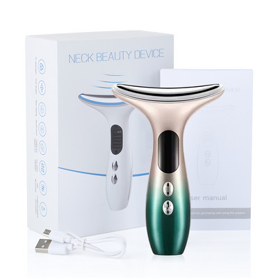 Nyak-arcmasszírozók Anti Wrinkle Lifting 3 Colors Led Photon Therapy Skin Tighten Reduce Double Chin Beauty Device Bőrápolás