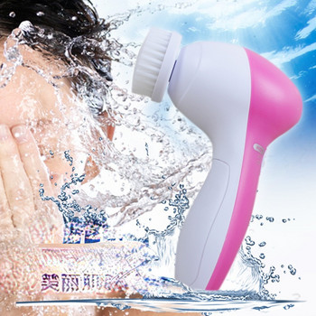 Ηλεκτρικό καθαριστικό προσώπου 5 σε 1 Μηχάνημα καθαρισμού προσώπου Skin Pore Cleaner Καθαρισμός σώματος Μασάζ Mini Beauty Massager Brush