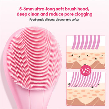 CkeyiN Electric Facial Silicone Cleansing Brush Vibration Sonic Massager Blackhead Remover Waterproof Pore Clean Face Wash Tool