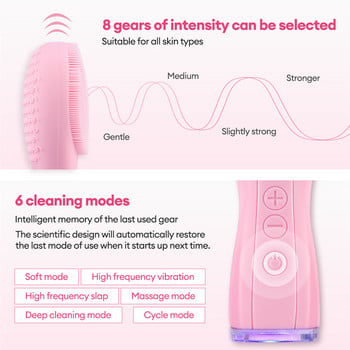 CkeyiN Electric Facial Silicone Cleansing Brush Vibration Sonic Massager Blackhead Remover Waterproof Pore Clean Face Wash Tool