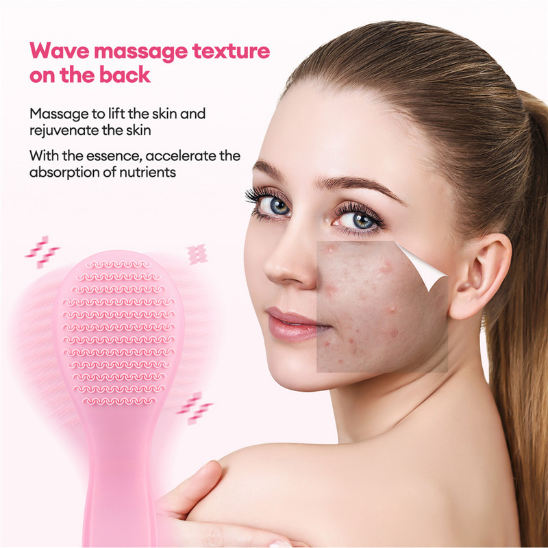 CkeyiN elektrinis veido silikono valymo šepetėlis Vibration Sonic Massager inkštirų valiklis vandeniui atsparus poroms valantis veido prausiklis